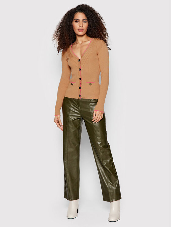 Cardigan Erica Cardi W1BR22 Z2V40 Beige Slim Fit