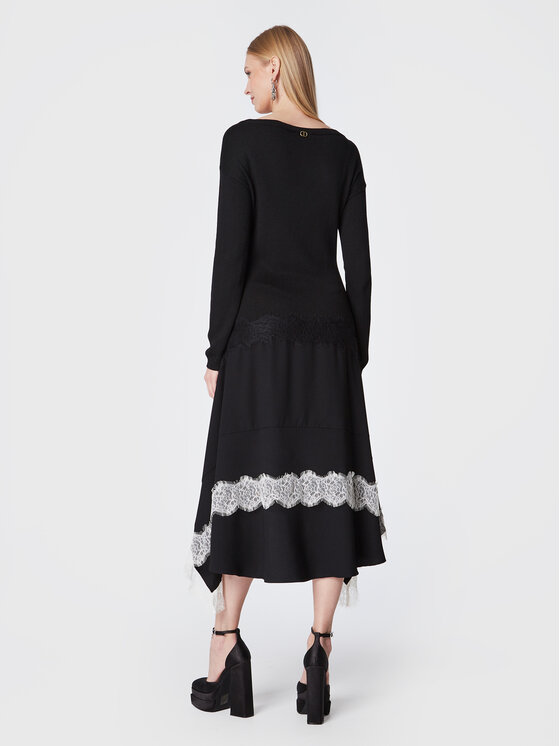 TWINSET TWINSET Φόρεμα υφασμάτινο 222TT3283 Μαύρο Regular Fit