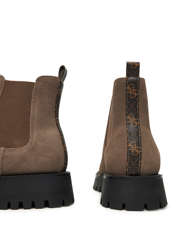 Guess Guess Kotníková obuv s elastickým prvkem FMTGOM SUE10 Hnědá