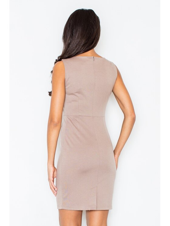 FIGL FIGL Sukienka M079 Brązowy Slim Fit