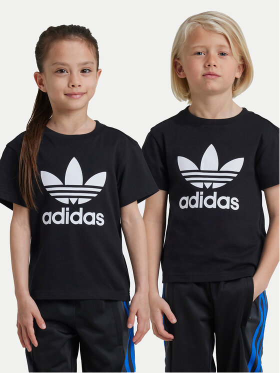 Dziecięcy T-Shirt adidas, Rozmiar 6/7Y, Czarny, adicolor Trefoil IY2385