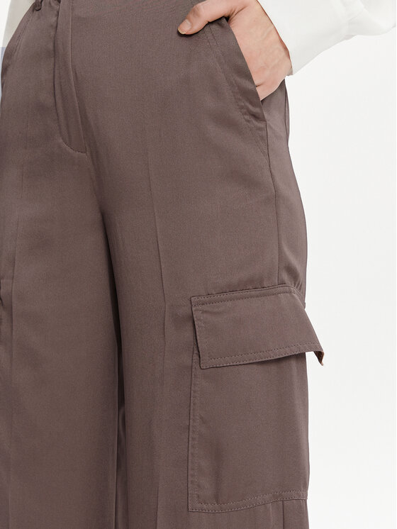 Marella Marella Spodnie materiałowe Khat 2413131131 Brązowy Relaxed Fit