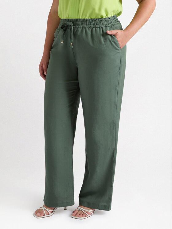 Fiorella Rubino Fiorella Rubino Pantaloni di tessuto P133T004832N035 Verde Regular Fit