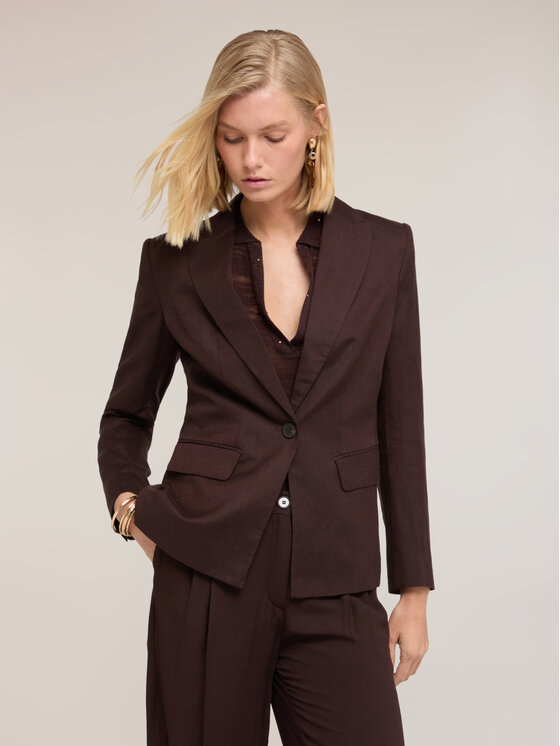 Motivi Motivi Giacca di transizione Q071Q001092N0V2 Marrone Regular Fit