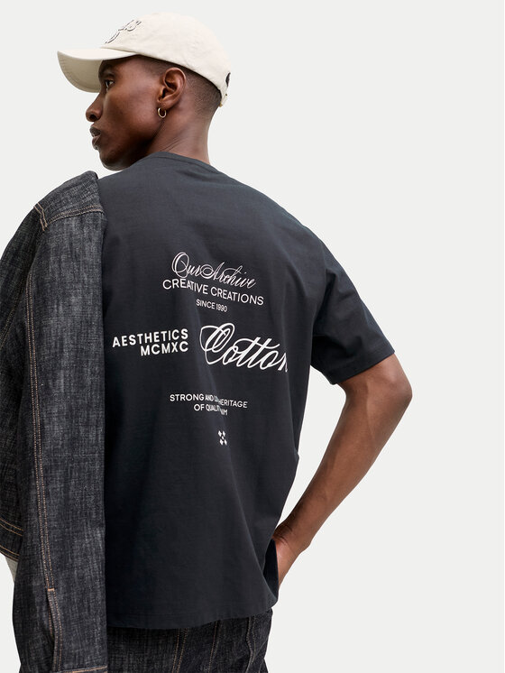 Jack & Jones Jack & Jones Marškinėliai Roar 12288099 Juoda Regular Fit