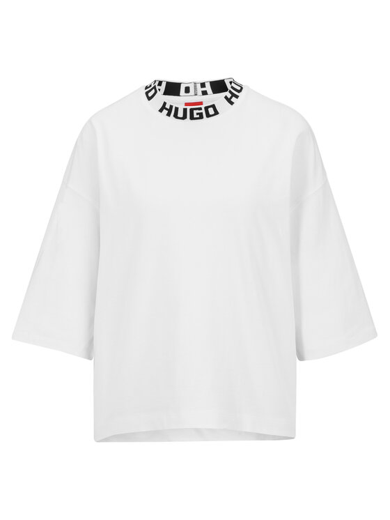 HUGO Hugo T-Shirt Dinaya 50495059 Bílá Relaxed Fit