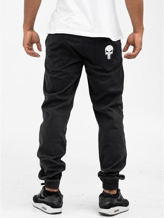 Marvel Męskie Marvel Joggery, rozmiar L Czarne, Punisher Small 4XL