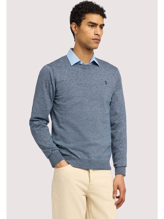 Trussardi Trussardi Sweter M0738000081N024 Niebieski Regular Fit