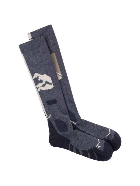 Buff Buff Calzini lunghi Merino Heavyweight Over The Calf Socks Blu scuro