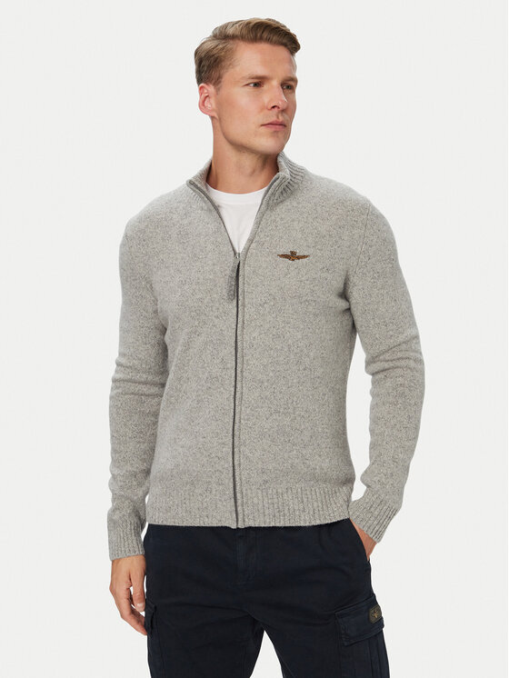 Aeronautica Militare Aeronautica Militare Kardigan 262MA1646UL00924 Szary Regular Fit