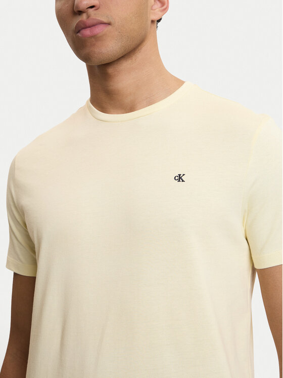 Calvin Klein Jeans Calvin Klein Jeans Tricou Classic Monogram LV04RD254G Écru Regular Fit
