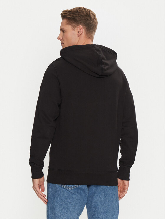 Calvin Klein Jeans Calvin Klein Jeans Majica dugih rukava Woven Label Hoodie J30J327113 Crna Regular Fit