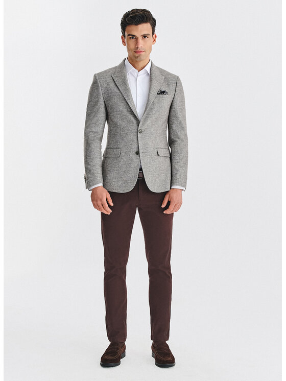 Pako Lorente Pako Lorente Marynarka P25WF-3X-035 Szary Slim Fit