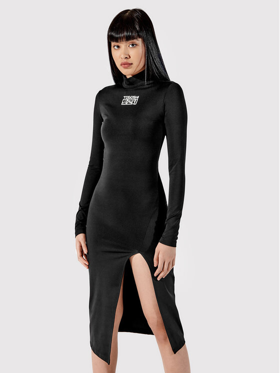 Togoshi Togoshi Повсякденна сукня TG22-SUD021 Чорний Extra Slim Fit