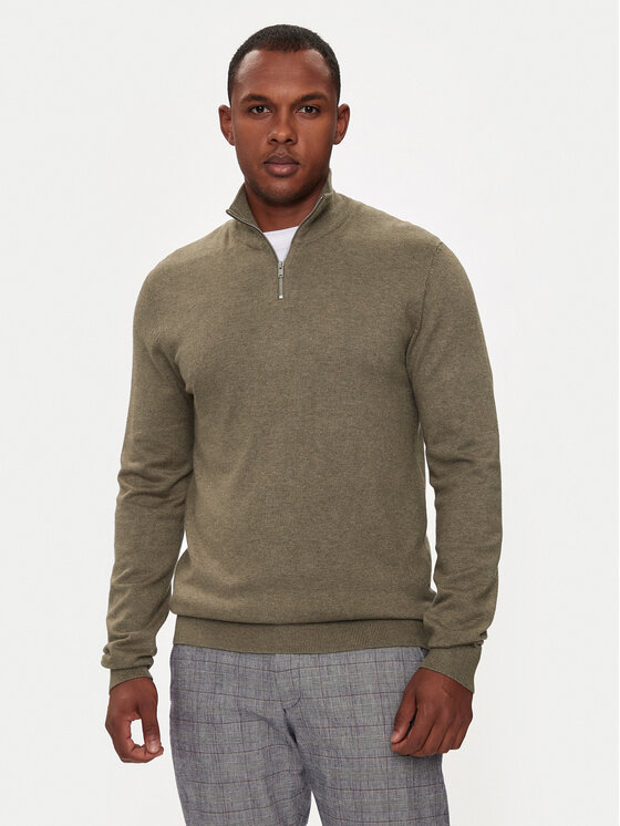 Lindbergh Lindbergh Kampsun 30-800173 Beež Slim Fit