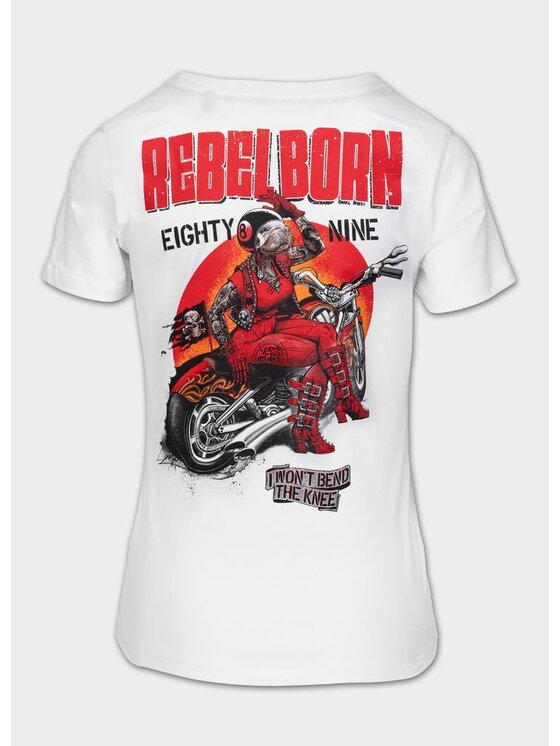 PITBULL PITBULL T-Shirt REBEL BORN Biały Regular Fit