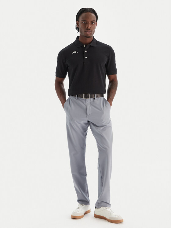 Kappa Kappa Polokošeľa Logo Sharas Mss 302B3D0 Čierna Regular Fit