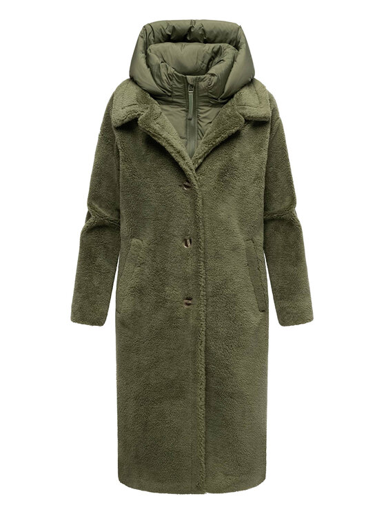 Navahoo Navahoo Kurtka zimowa Teddyzauber Zielony Regular Fit