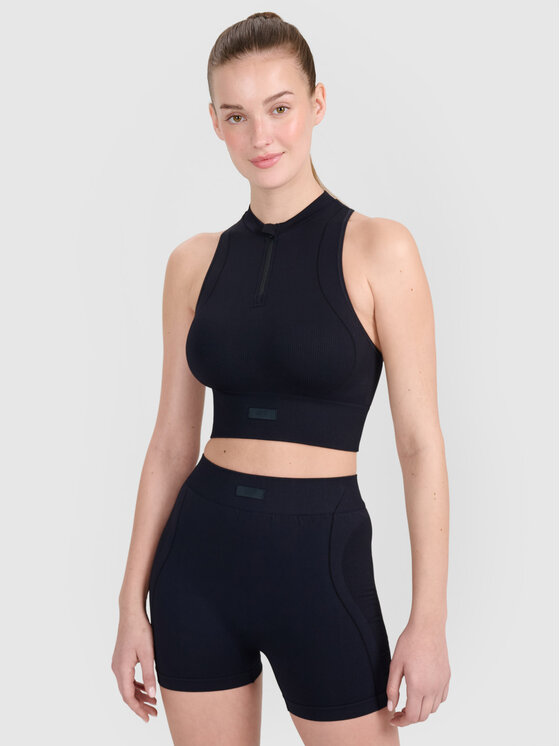 4F 4F Koszulka techniczna TRAINING SEAMLESS Czarny Slim Fit
