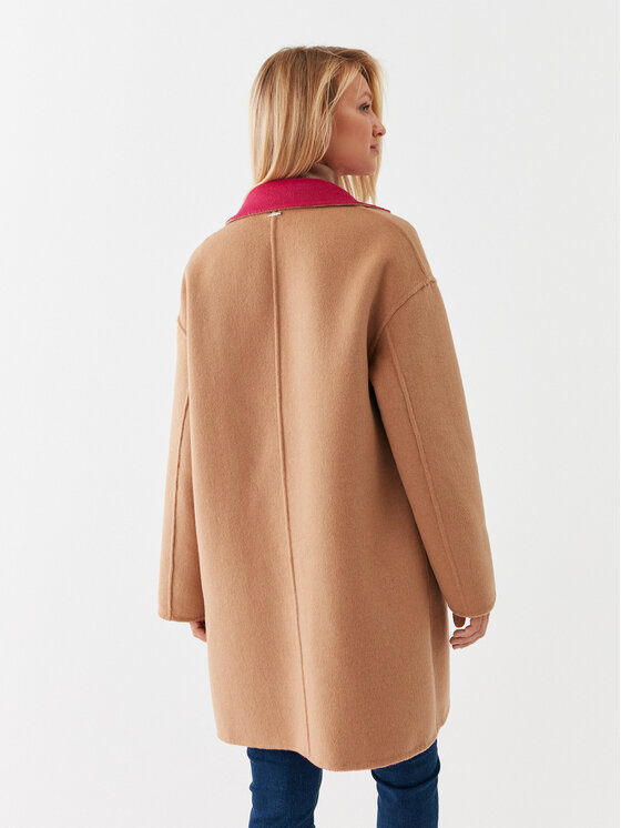 Liu Jo Liu Jo Wollmantel MF3241 T3505 Rosa Relaxed Fit