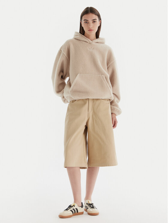 adidas adidas Μπλούζα Essentials Teddy JW6061 Μπεζ Oversize