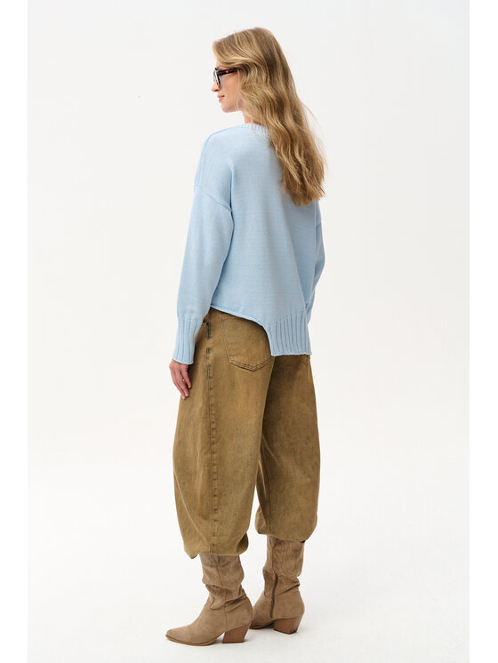 blue shadow blue shadow Sweter Bocq Niebieski Regular Fit