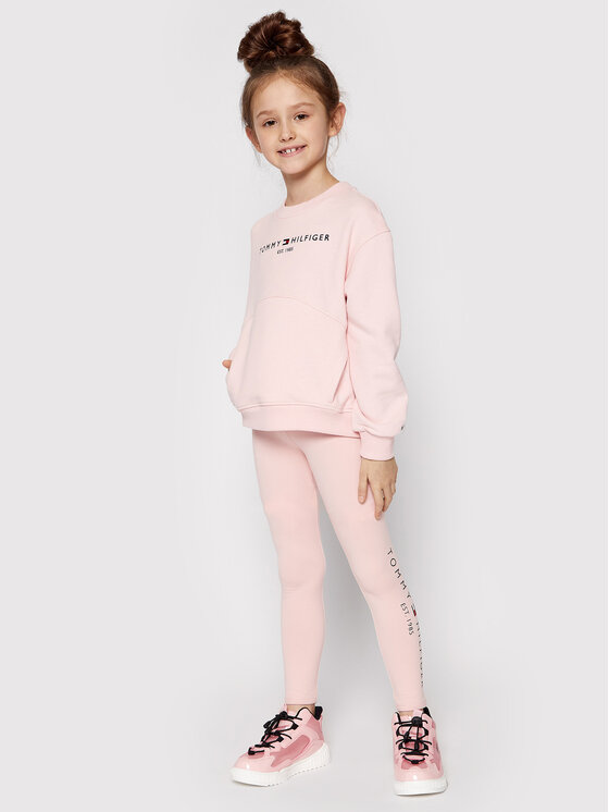 Tommy Hilfiger Ensemble sweatshirt et leggings Essential KG0KG06027 M Rose Regular Fit Modivo.fr