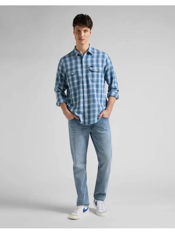 Lee Lee Camicia WORKER SHIRT Blu Regular Fit