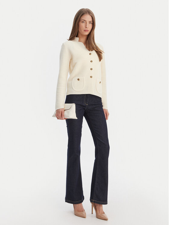 Luisa Spagnoli Luisa Spagnoli Cardigan Maranta 100360 Écru Regular Fit