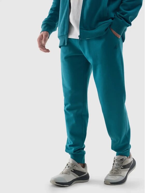4F 4F Pantaloni da tuta 4FWSS24TTROM603-46S Verde Regular Fit