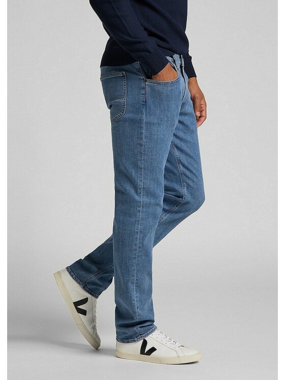 Lee Lee Jeansy DAREN ZIP FLY Niebieski Straight Fit