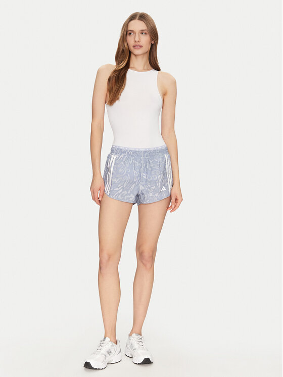 adidas adidas Sportshorts Own the Run 3-Stripes JD7759 Blau Regular Fit