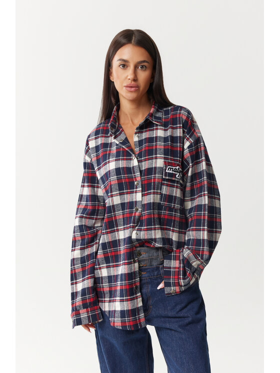 Magda Matyja Magda Matyja Koszula ROCKY SHIRT Granatowy Loose Fit