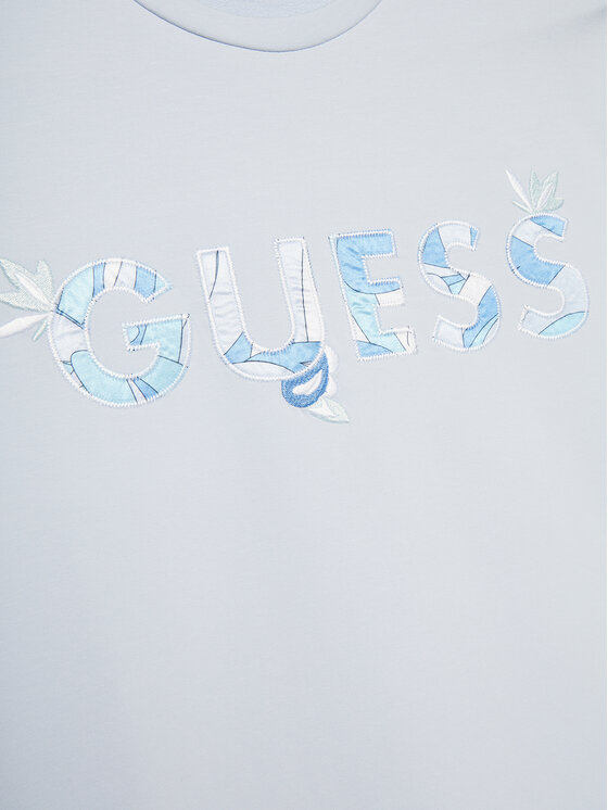 Guess Guess Rochie de zi J4GK14 KAE23 Albastru celest Regular Fit
