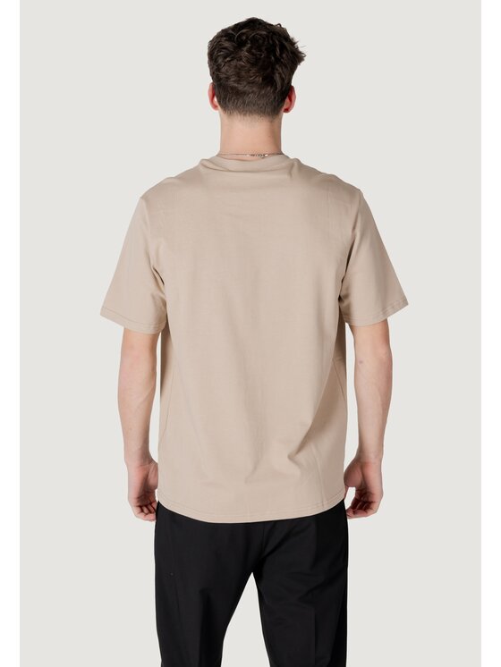 Antony Morato Antony Morato T-shirt RELAXED FIT WITH MATT PLASTIC PRINT Beige Relaxed Fit