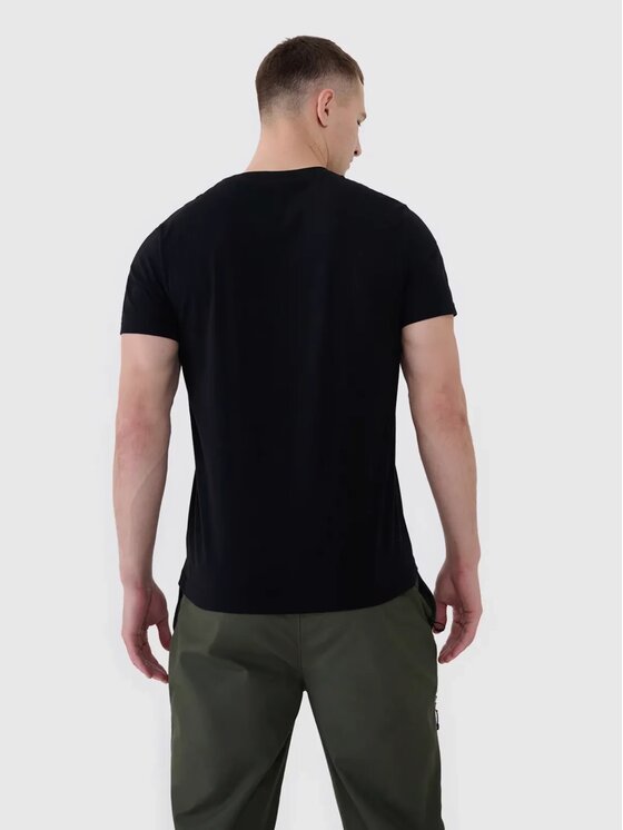 4F 4F Tričko 4FWMM00TTSHM2257-20S Čierna Regular Fit