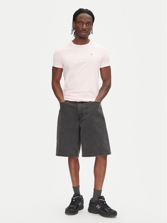 Tommy Jeans Tommy Jeans Póló DM0DM04411 Rózsaszín Slim Fit