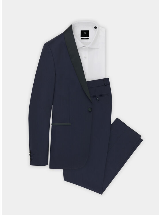 Pako Lorente Pako Lorente Spodnie garniturowe P000B-6S-002 Granatowy Slim Fit