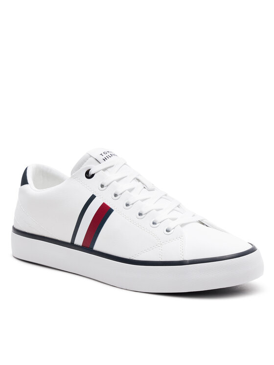 Tommy Hilfiger Tommy Hilfiger Tenniskingad Th Hi Vulc Low Stripes Mesh FM0FM04946 Valge