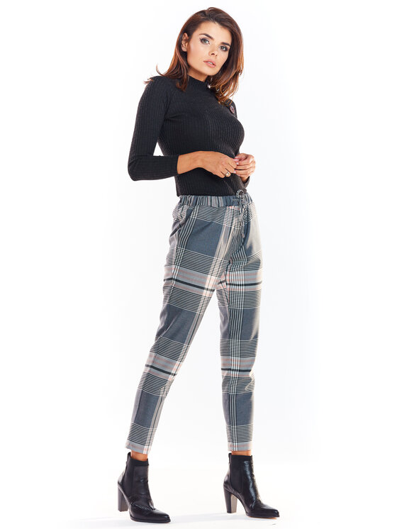 Awama Awama Spodnie damskie A336 Kolorowy Basic Fit