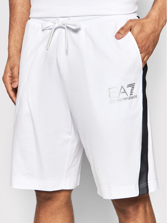 EA7 Emporio Armani EA7 Emporio Armani Pantaloncini sportivi 3LPS66 PJ05Z 1100 Bianco Regular Fit