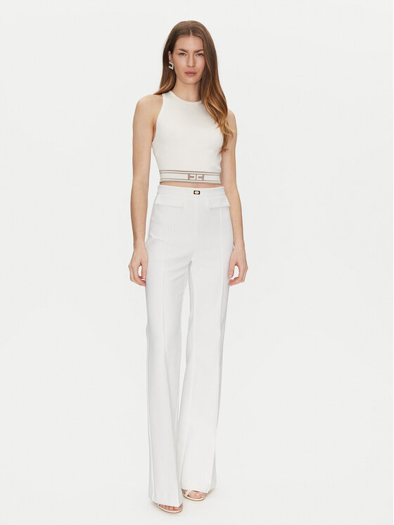 Elisabetta Franchi Elisabetta Franchi Top TK-39S-51E2 Bianco Slim Fit