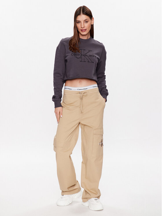 Calvin Klein Jeans Calvin Klein Jeans Džemperis J20J220696 Pilka Relaxed Fit