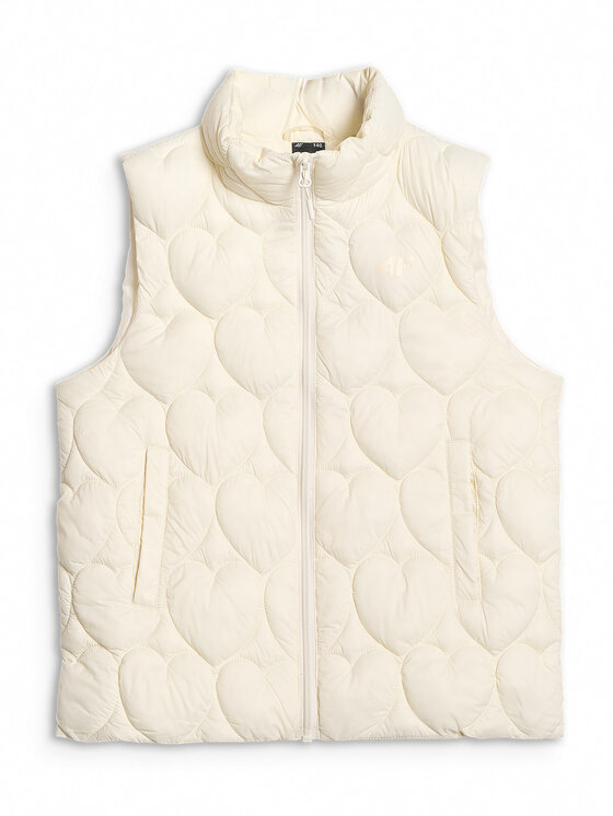 4F 4F Kamizelka OUTERWEAR Biały Oversize