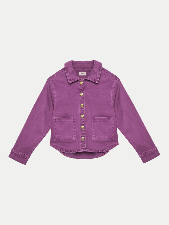Kids ONLY Kids ONLY Jeansová bunda Jasje 15339604 Fialová Regular Fit