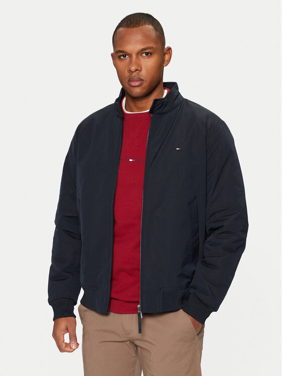 Tommy Hilfiger Tommy Hilfiger Bunda pro přechodné období Harrington MW0MW37647 Tmavomodrá Regular Fit