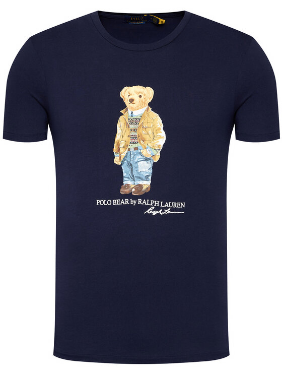 Polo Ralph Lauren Polo Ralph Lauren T-Shirt Ssl 710835761001 Tmavomodrá Slim Fit