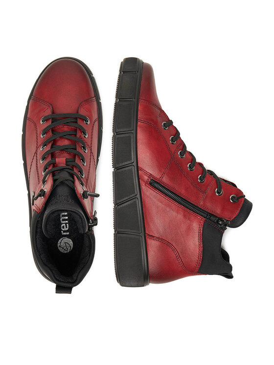 Remonte Remonte Schnürschuhe D1T76-35 Dunkelrot