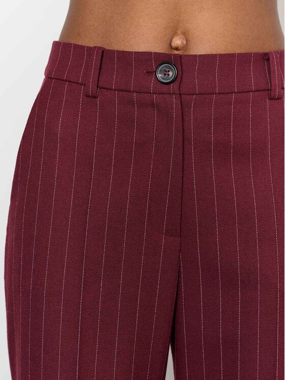 La Mania La Mania Spodnie garniturowe DEVIN Bordowy Classic Fit