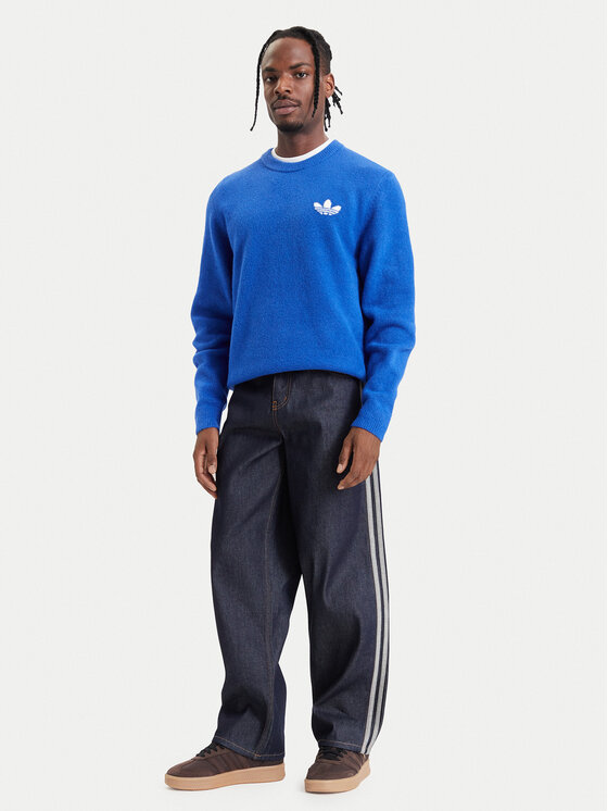 adidas adidas Džemper Trefoil Essentials Fully Knit Sweatshirt KS4890 Plava Regular Fit